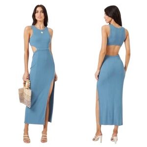 L*Space Charli Cutout Midi Dress in Blue – Size M NWT